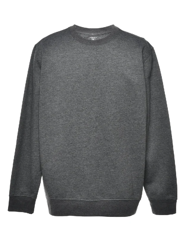 Grey Plain Sweatshirt - M